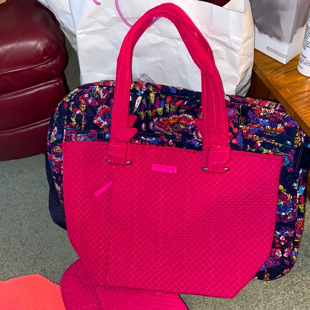 Vera Bradley Hadley East West Tote Pink - 2 items